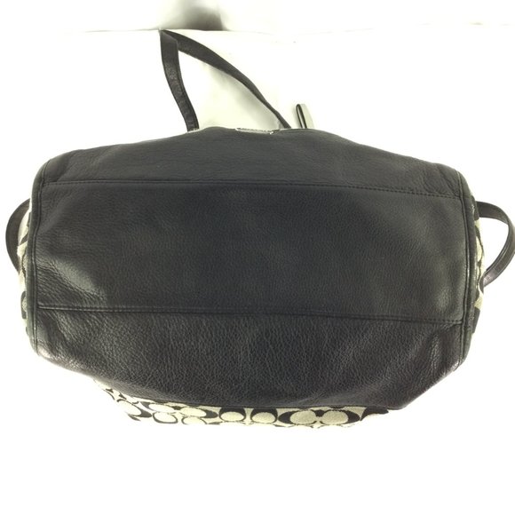 Coach Park Signature Triple Zip Satchel Black - Picture 6 of 16